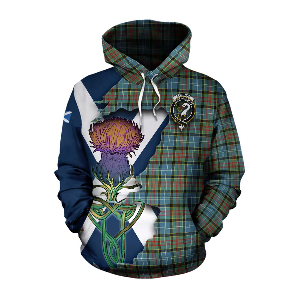 Tartan Vibes Clothing Brisbane Tartan Family Crest Cotton Hoodie Scottish Thistle Celtic Inspired