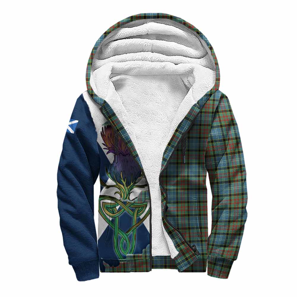 Tartan Vibes Clothing Brisbane Tartan Family Crest Sherpa Hoodie Scottish Thistle Celtic Inspired