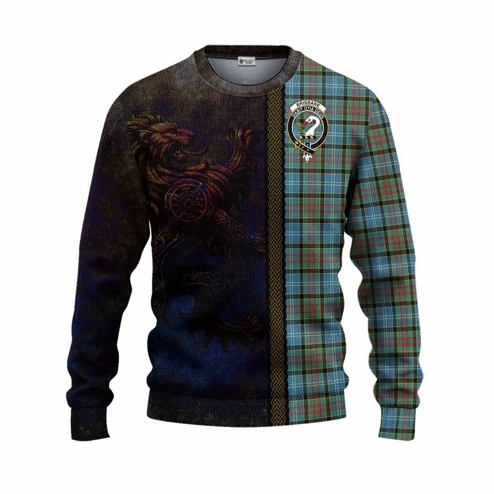 Tartan Vibes Clothing Brisbane Tartan Family Crest Knitted Sweater Alba Gu Brath Be Brave Lion Ancient Style