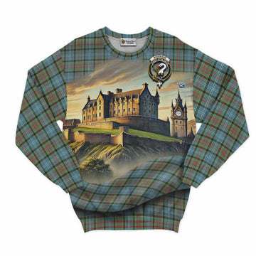 Tartan Vibes Clothing Brisbane Tartan Family Crest Sweatshirt with Scottish Ancient Castle Style