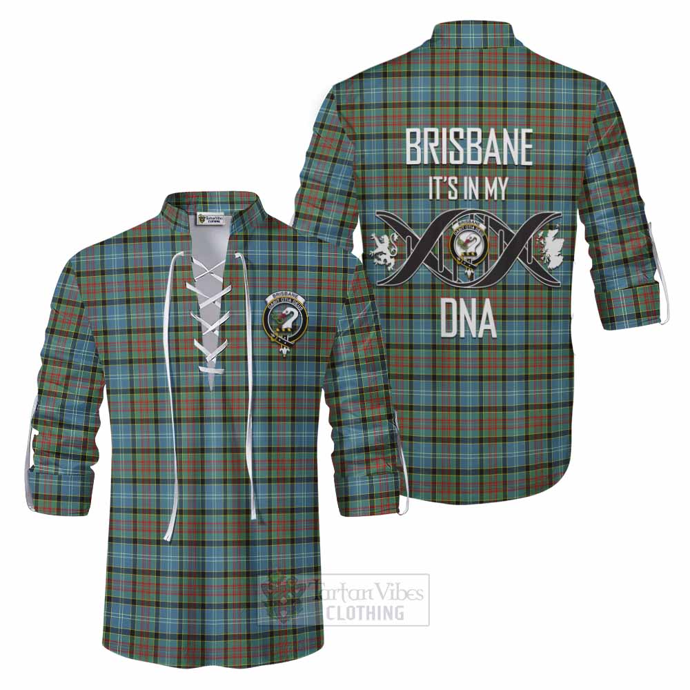 Tartan Vibes Clothing Brisbane Tartan Ghillie Kilt Shirt with Family Crest DNA In Me Style