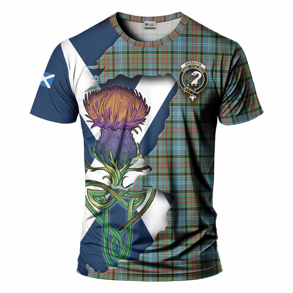 Tartan Vibes Clothing Brisbane Tartan Family Crest T-Shirt Scottish Thistle Celtic Inspired