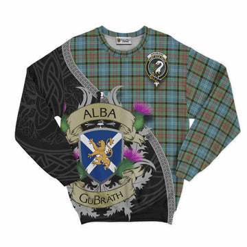 Brisbane Tartan Family Crest Sweatshirt Lion Rampant Royal Thistle Shield Celtic Inspired