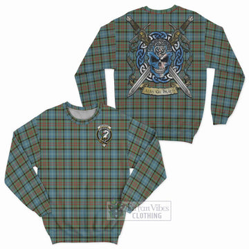 Tartan Vibes Clothing Brisbane Tartan Sweatshirt with Family Crest Celtic Skull Style