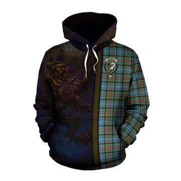 Brisbane Tartan Family Crest Cotton Hoodie Alba Gu Brath Be Brave Lion Ancient Style