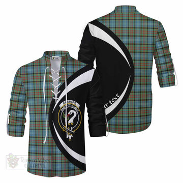 Tartan Vibes Clothing Brisbane Tartan Ghillie Kilt Shirt with Family Crest Circle Style