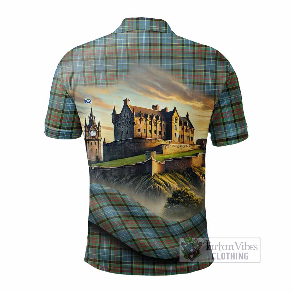 Tartan Vibes Clothing Brisbane Tartan Family Crest Polo Shirt with Scottish Ancient Castle Stype
