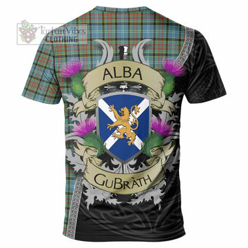 Brisbane Tartan Family Crest T-Shirt Lion Rampant Royal Thistle Shield Celtic Inspired