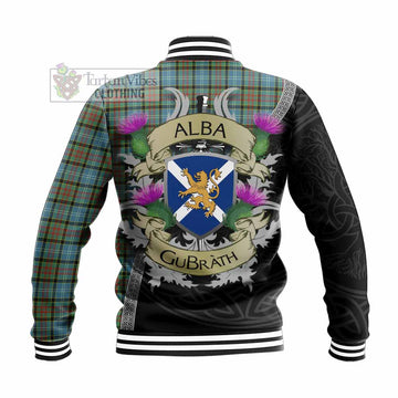Tartan Vibes Clothing Brisbane Tartan Family Crest Baseball Jacket Lion Rampant Royal Thistle Shield Celtic Inspired