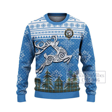 Brisbane Clan Christmas Ugly Sweater Celtic Reindeer Style