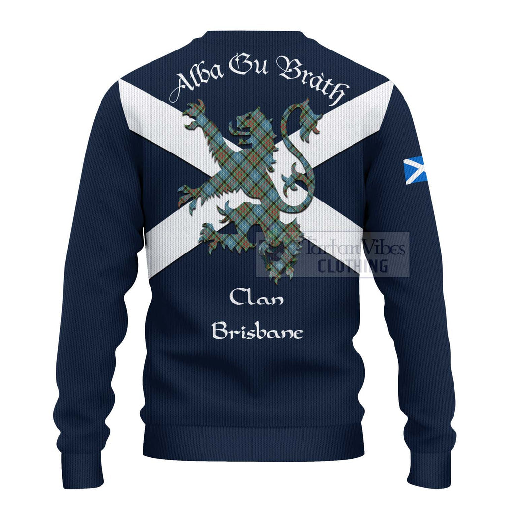 Tartan Vibes Clothing Brisbane Tartan Lion Rampant Knitted Sweater – Proudly Display Your Heritage with Alba Gu Brath and Clan Name