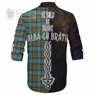 Brisbane Tartan Family Crest Ghillie Kilt Shirt Alba Gu Brath Be Brave Lion Ancient Style