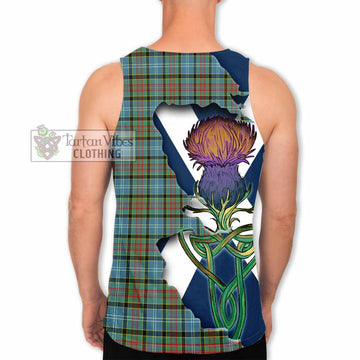 Tartan Vibes Clothing Brisbane Tartan Family Crest Men's Tank Top Scottish Thistle Celtic Inspired