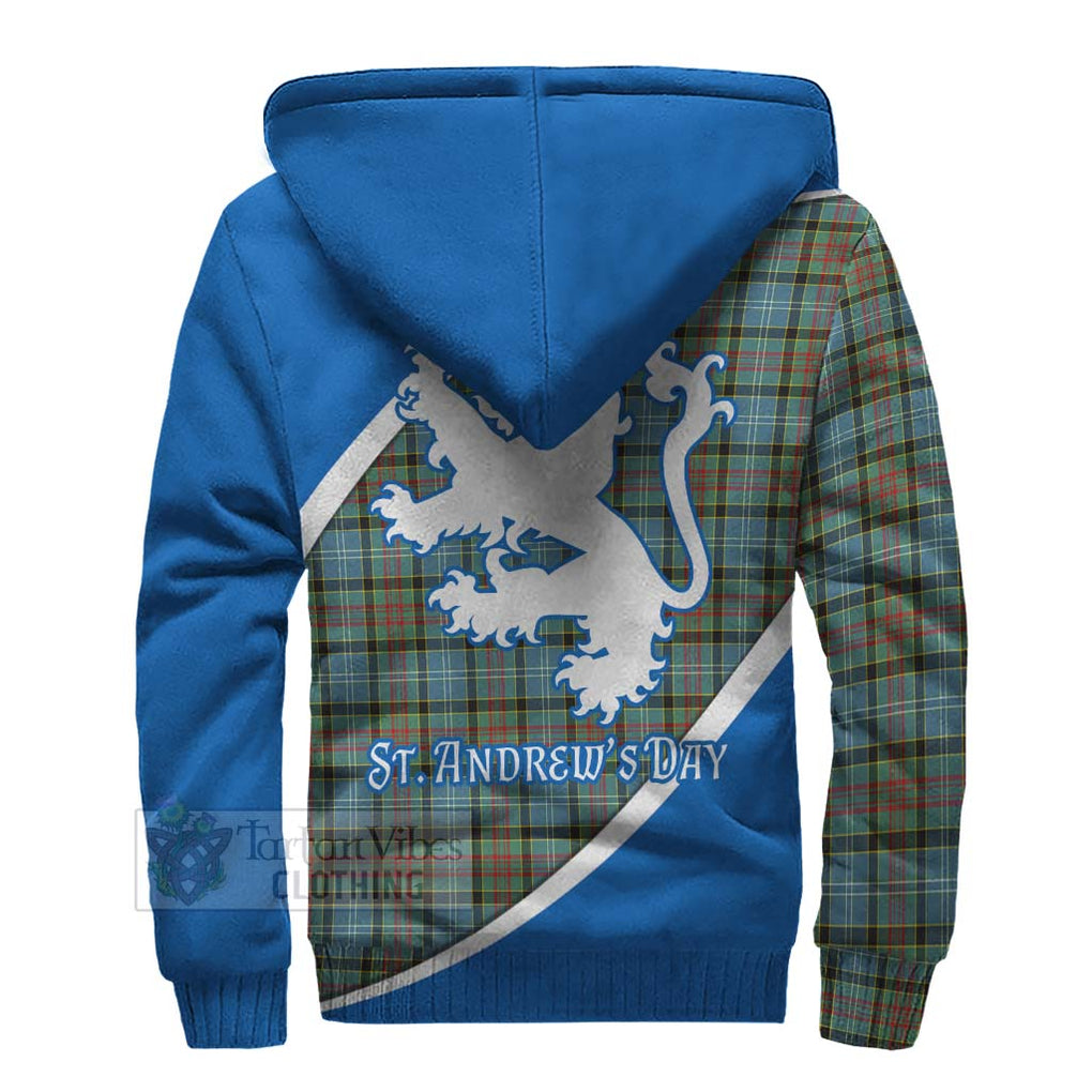 Tartan Vibes Clothing Brisbane Family Crest Tartan Sherpa Hoodie Celebrate Saint Andrew's Day in Style