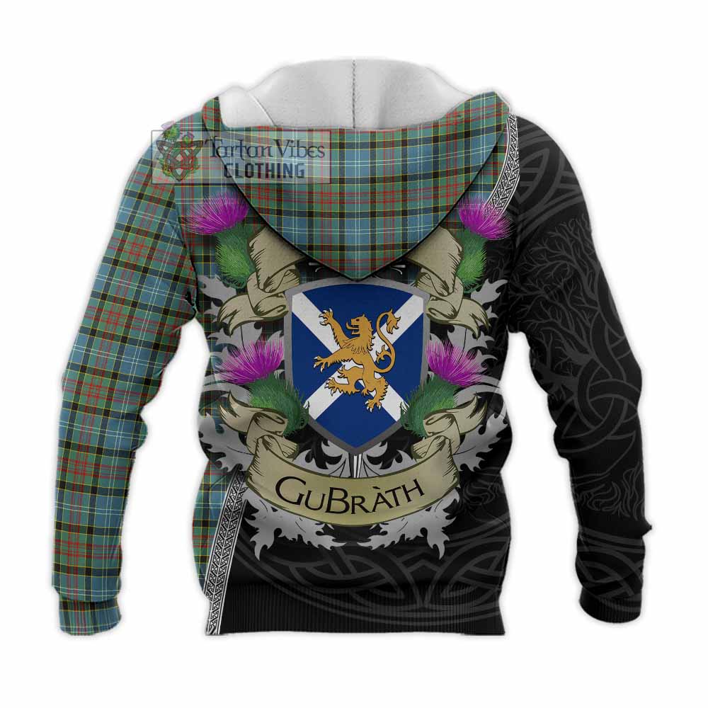 Tartan Vibes Clothing Brisbane Tartan Family Crest Knitted Hoodie Lion Rampant Royal Thistle Shield Celtic Inspired