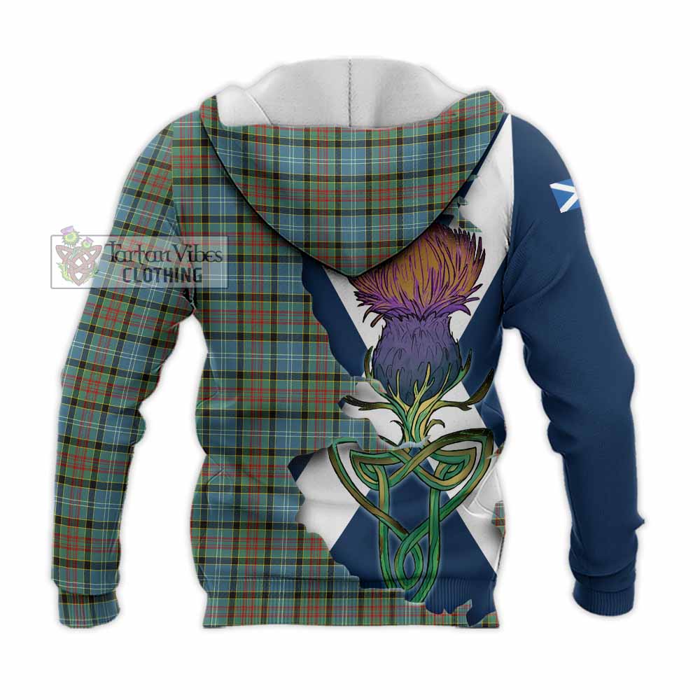 Tartan Vibes Clothing Brisbane Tartan Family Crest Knitted Hoodie Scottish Thistle Celtic Inspired