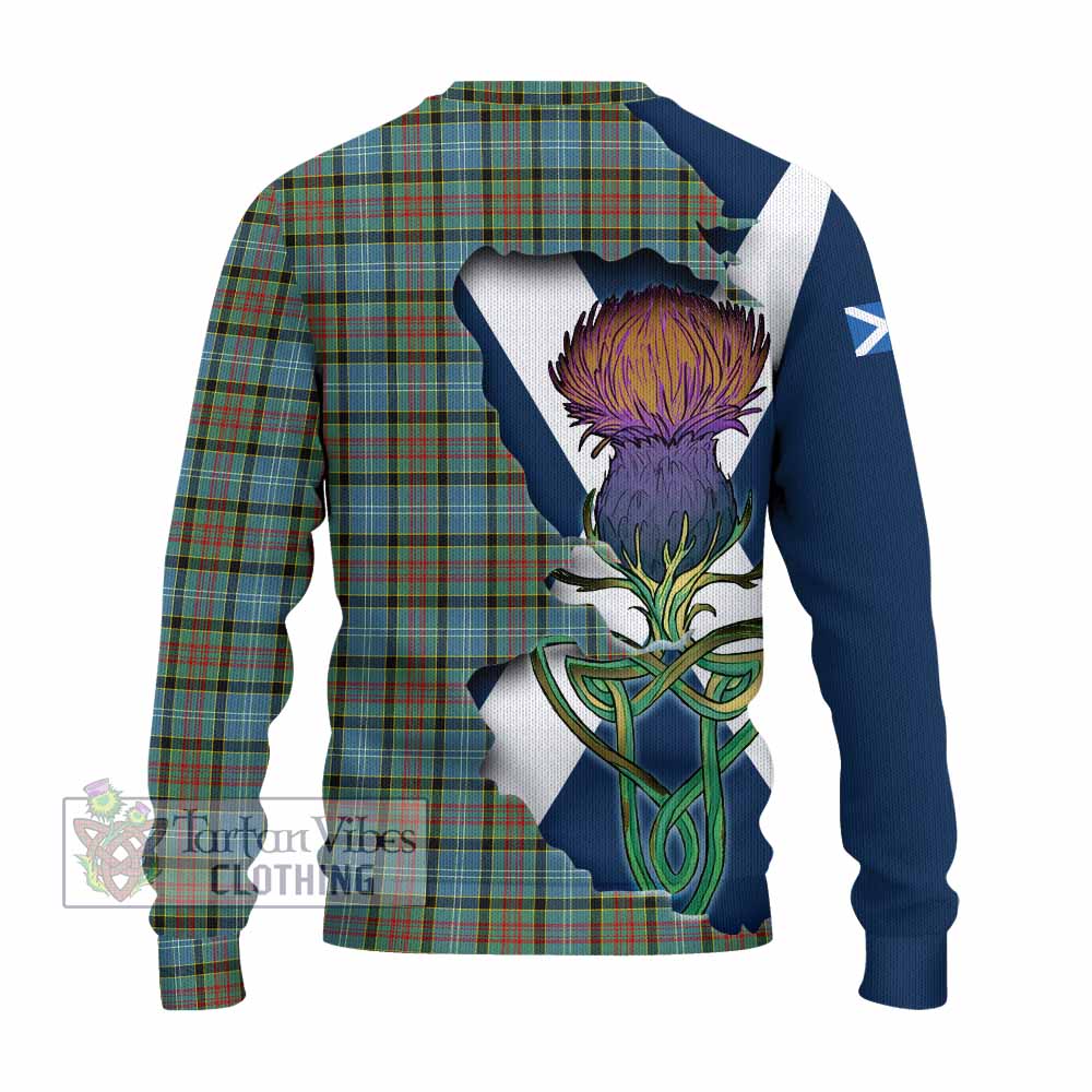Tartan Vibes Clothing Brisbane Tartan Family Crest Knitted Sweater Scottish Thistle Celtic Inspired