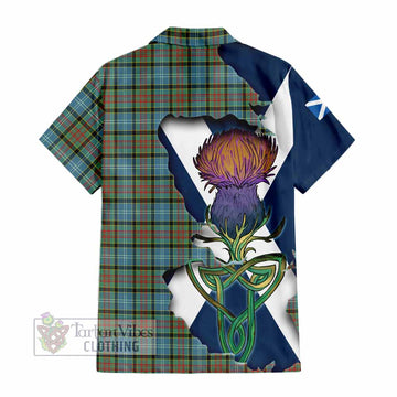 Tartan Vibes Clothing Brisbane Tartan Family Crest Short Sleeve Button Shirt Scottish Thistle Celtic Inspired