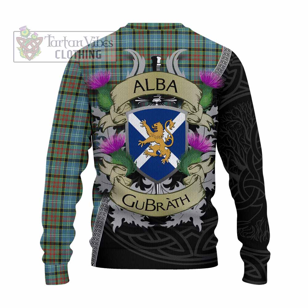 Tartan Vibes Clothing Brisbane Tartan Family Crest Knitted Sweater Lion Rampant Royal Thistle Shield Celtic Inspired