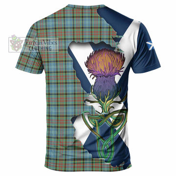 Brisbane Tartan Family Crest T-Shirt Scottish Thistle Celtic Inspired