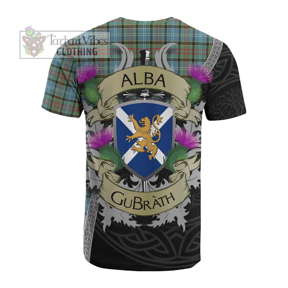 Tartan Vibes Clothing Brisbane Tartan Family Crest Cotton T-shirt Lion Rampant Royal Thistle Shield Celtic Inspired