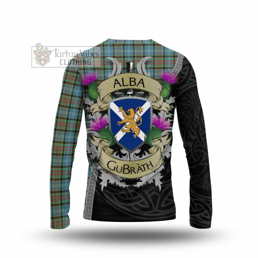 Tartan Vibes Clothing Brisbane Tartan Family Crest Long Sleeve T-Shirt Lion Rampant Royal Thistle Shield Celtic Inspired