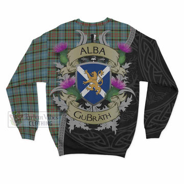 Brisbane Tartan Family Crest Sweatshirt Lion Rampant Royal Thistle Shield Celtic Inspired