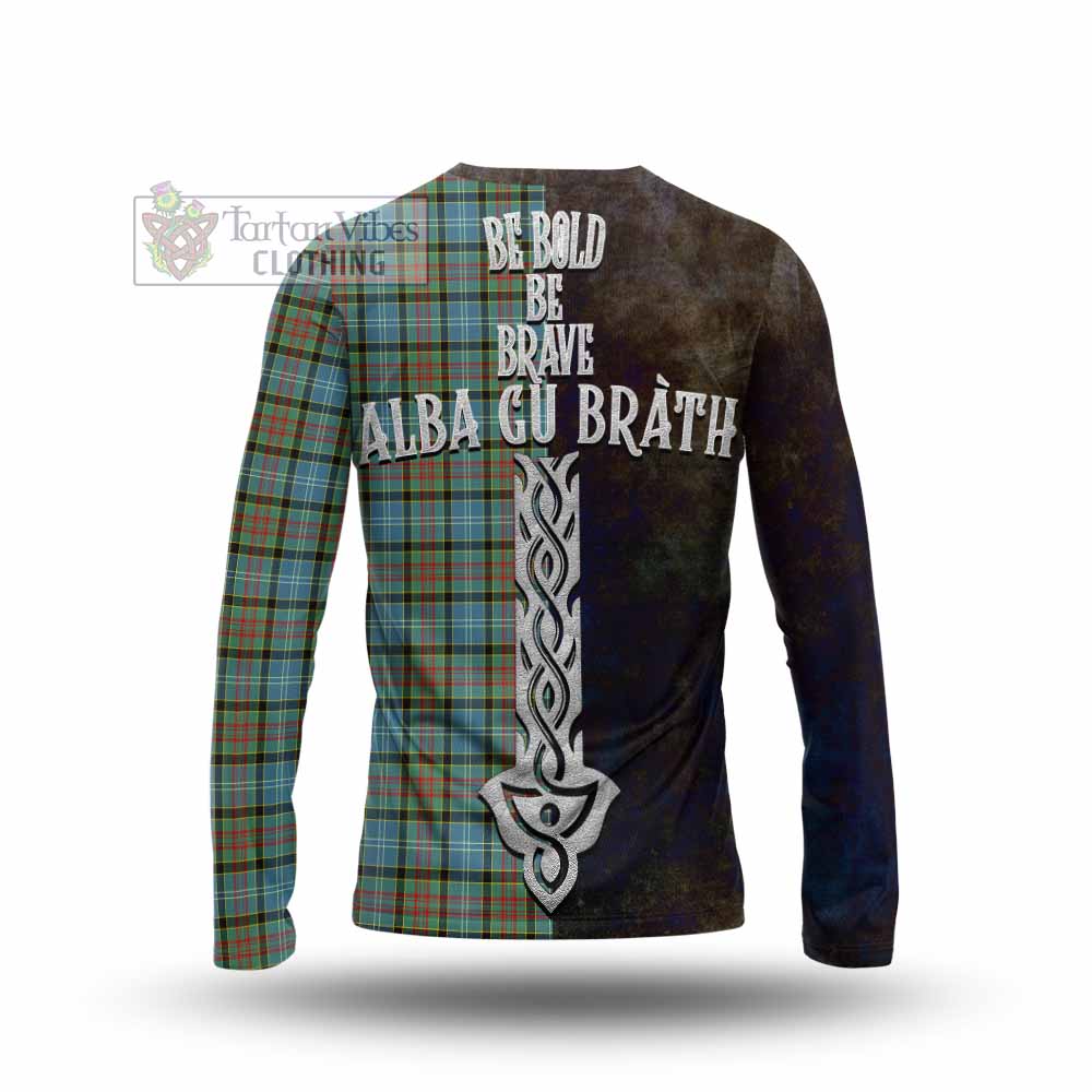Tartan Vibes Clothing Brisbane Tartan Family Crest Long Sleeve T-Shirt Alba Gu Brath Be Brave Lion Ancient Style