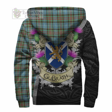 Brisbane Tartan Family Crest Sherpa Hoodie Lion Rampant Royal Thistle Shield Celtic Inspired