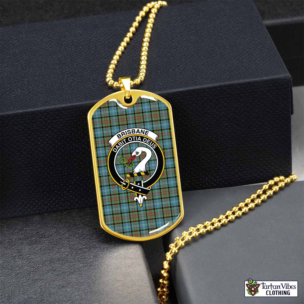 Tartan Vibes Clothing Brisbane Tartan Dog Tag Necklace with Family Crest