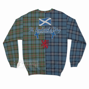 Tartan Vibes Clothing Brisbane Tartan Sweatshirt Happy St. Andrew's Day Half Tartan Style