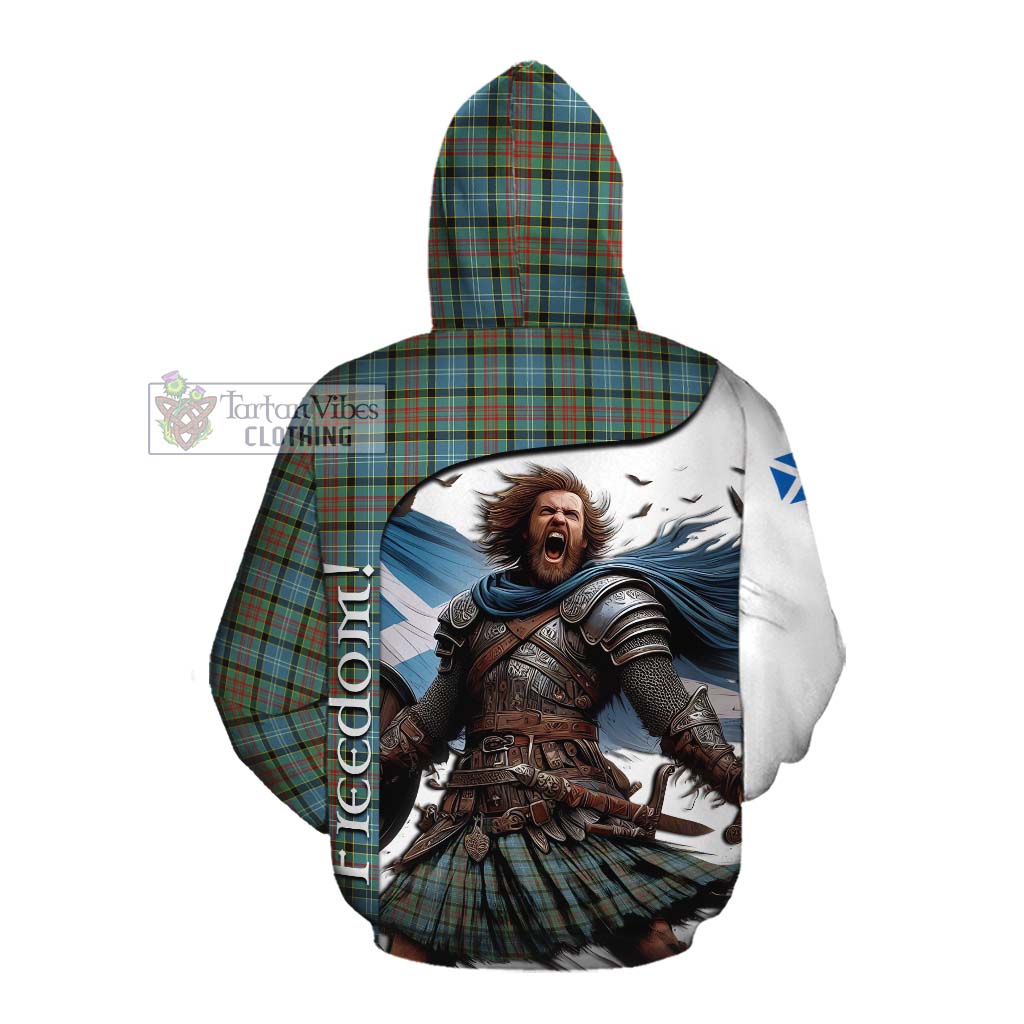 Tartan Vibes Clothing Brisbane Crest Tartan Cotton Hoodie Inspired by the Freedom of Scottish Warrior