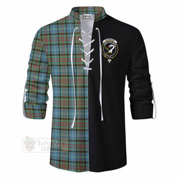Tartan Vibes Clothing Brisbane Tartan Ghillie Kilt Shirt with Family Crest and Half Of Me Style