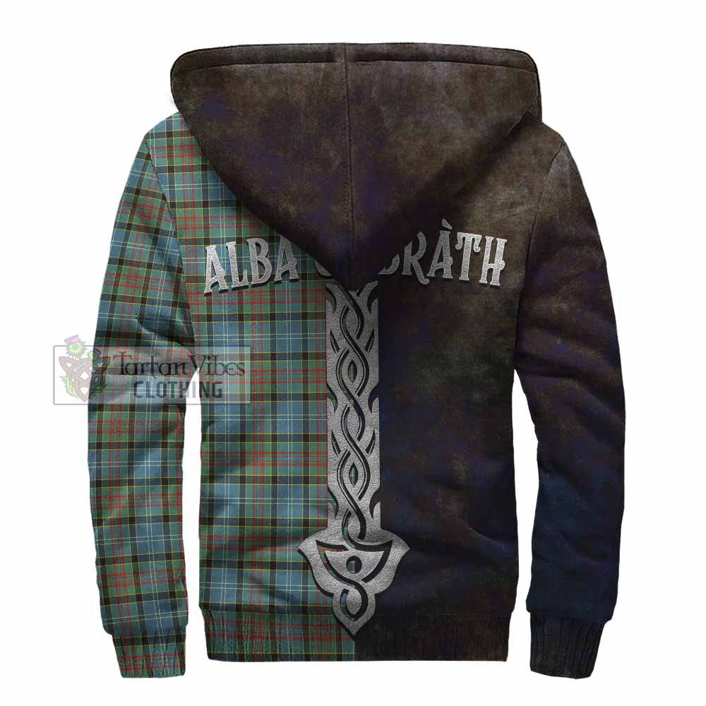 Tartan Vibes Clothing Brisbane Tartan Family Crest Sherpa Hoodie Alba Gu Brath Be Brave Lion Ancient Style