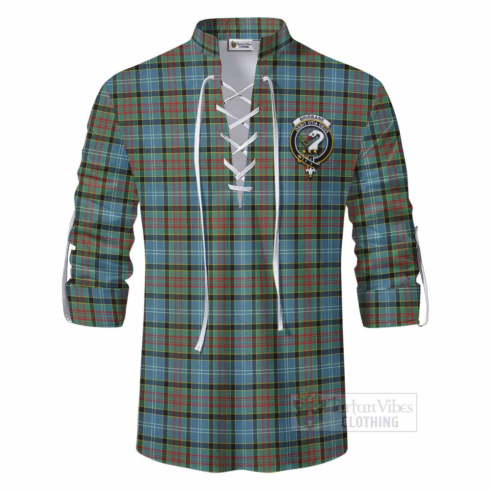 Tartan Vibes Clothing Brisbane Tartan Ghillie Kilt Shirt with Family Crest DNA In Me Style