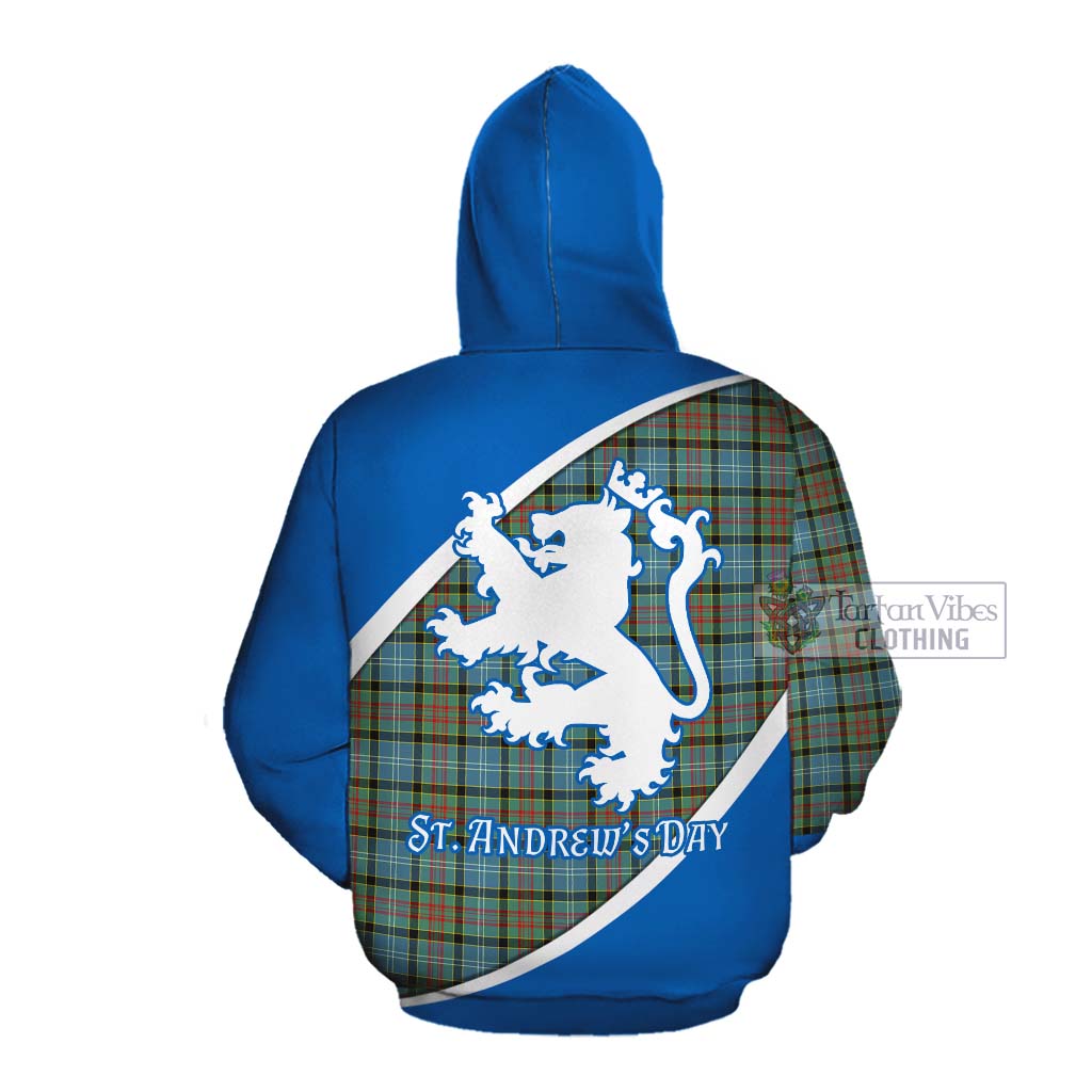 Tartan Vibes Clothing Brisbane Family Crest Tartan Cotton Hoodie Celebrate Saint Andrew's Day in Style