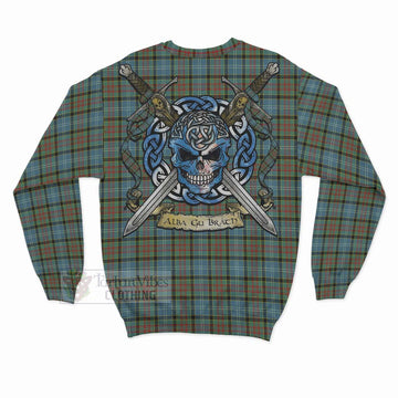 Tartan Vibes Clothing Brisbane Tartan Sweatshirt with Family Crest Celtic Skull Style