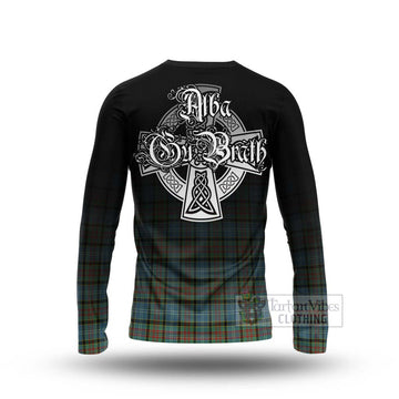 Tartan Vibes Clothing Brisbane Tartan Long Sleeve T-Shirt Featuring Alba Gu Brath Family Crest Celtic Inspired