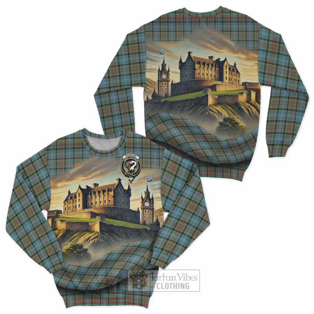 Tartan Vibes Clothing Brisbane Tartan Family Crest Sweatshirt with Scottish Ancient Castle Style