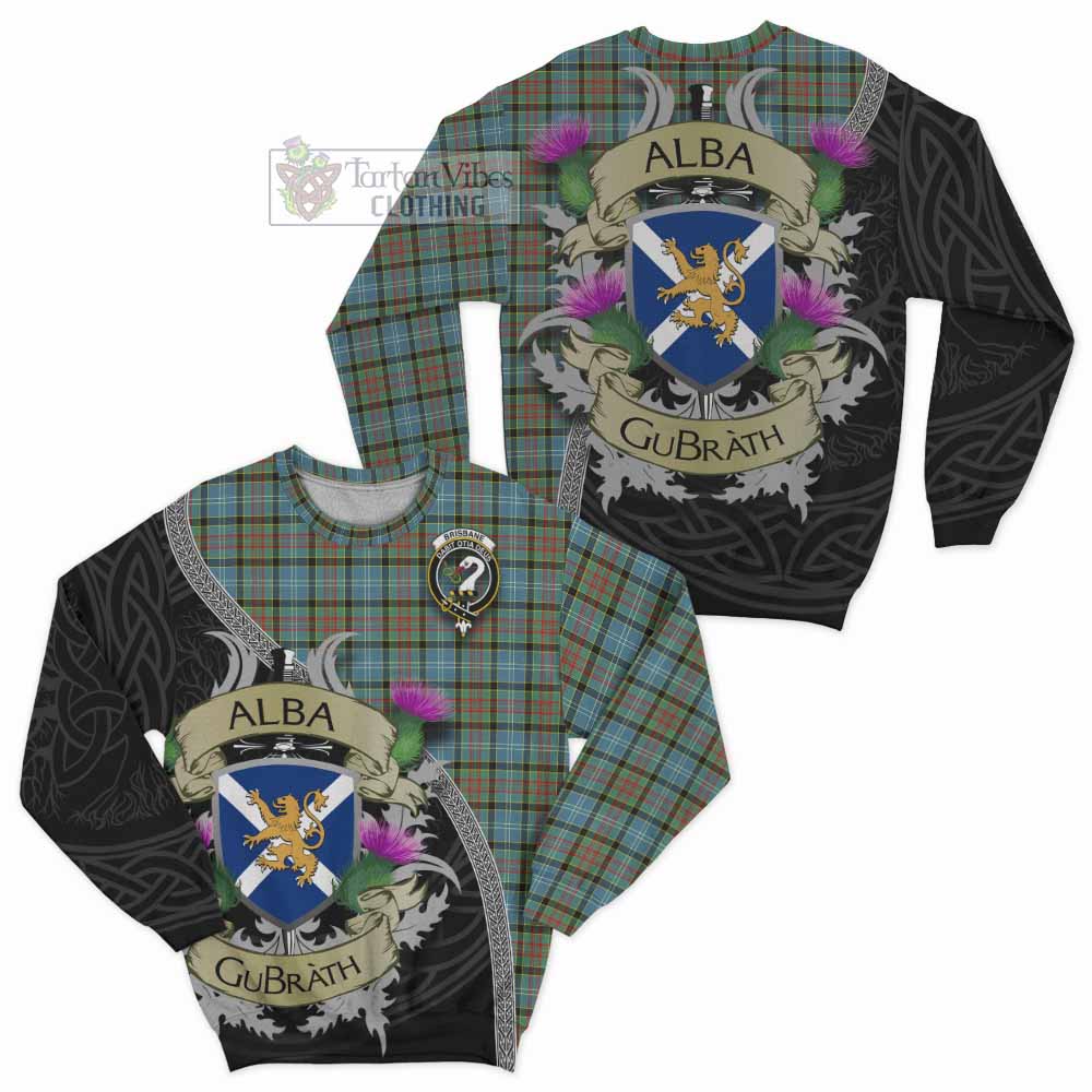 Tartan Vibes Clothing Brisbane Tartan Family Crest Sweatshirt Lion Rampant Royal Thistle Shield Celtic Inspired