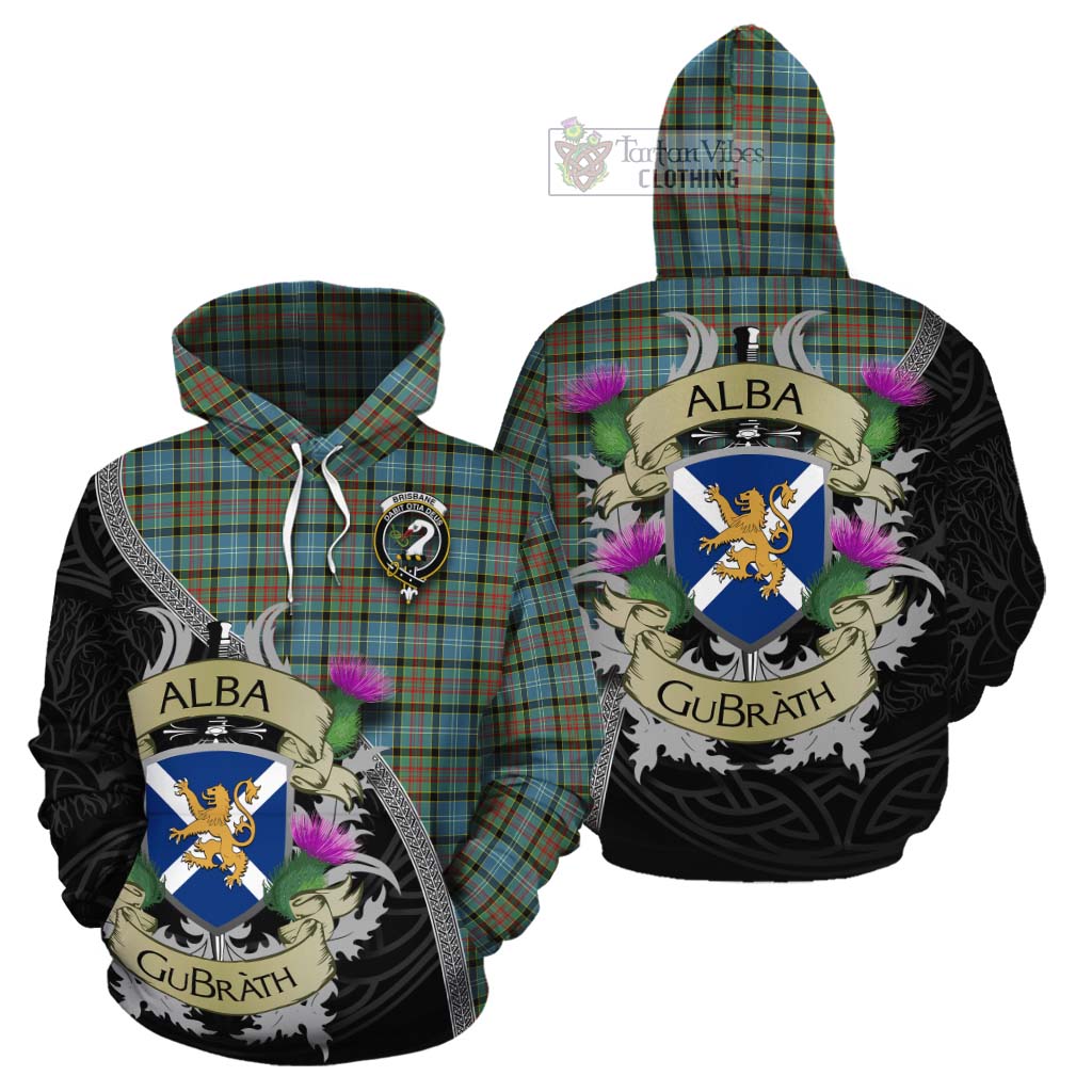 Tartan Vibes Clothing Brisbane Tartan Family Crest Cotton Hoodie Lion Rampant Royal Thistle Shield Celtic Inspired