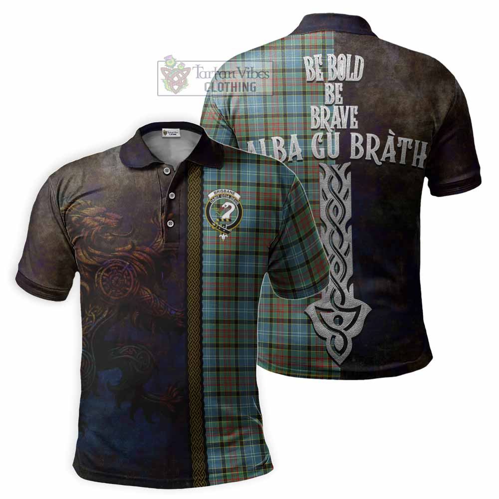 Tartan Vibes Clothing Brisbane Tartan Family Crest Polo Shirt Alba Gu Brath Be Brave Lion Ancient Style