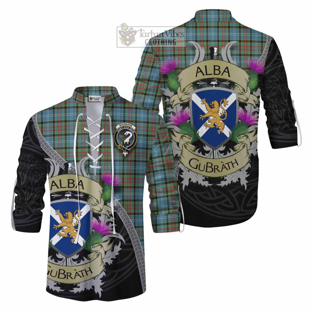 Tartan Vibes Clothing Brisbane Tartan Family Crest Ghillie Kilt Shirt Lion Rampant Royal Thistle Shield Celtic Inspired
