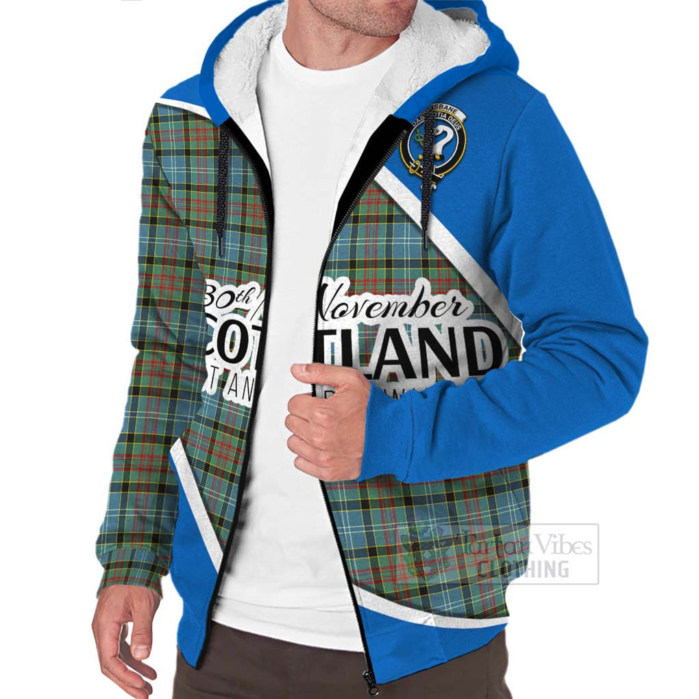 Tartan Vibes Clothing Brisbane Family Crest Tartan Sherpa Hoodie Celebrate Saint Andrew's Day in Style