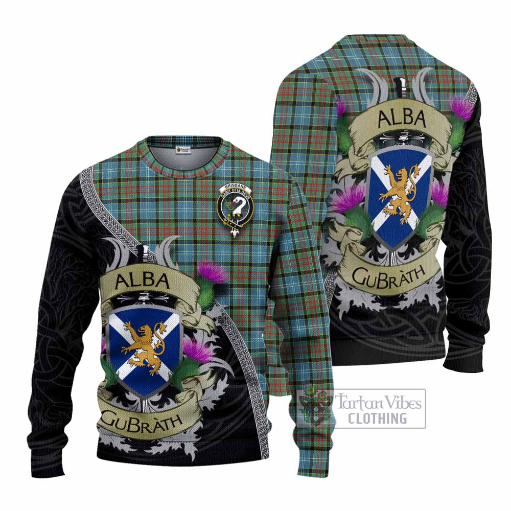 Tartan Vibes Clothing Brisbane Tartan Family Crest Knitted Sweater Lion Rampant Royal Thistle Shield Celtic Inspired