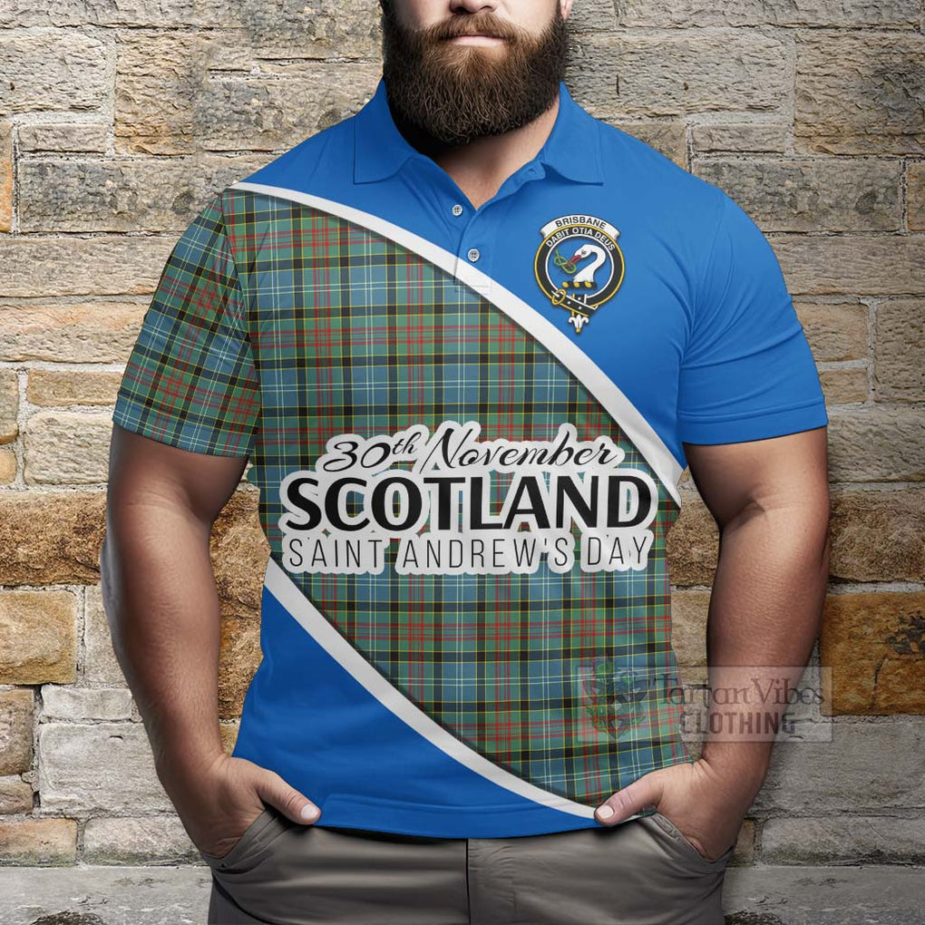 Tartan Vibes Clothing Brisbane Family Crest Tartan Polo Shirt Celebrate Saint Andrew's Day in Style