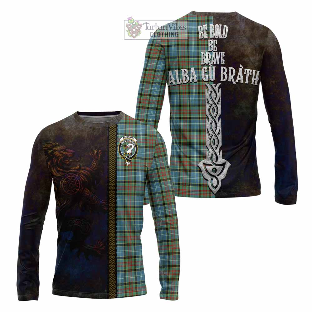 Tartan Vibes Clothing Brisbane Tartan Family Crest Long Sleeve T-Shirt Alba Gu Brath Be Brave Lion Ancient Style