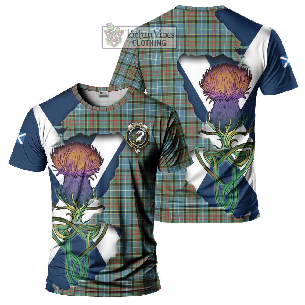 Tartan Vibes Clothing Brisbane Tartan Family Crest T-Shirt Scottish Thistle Celtic Inspired