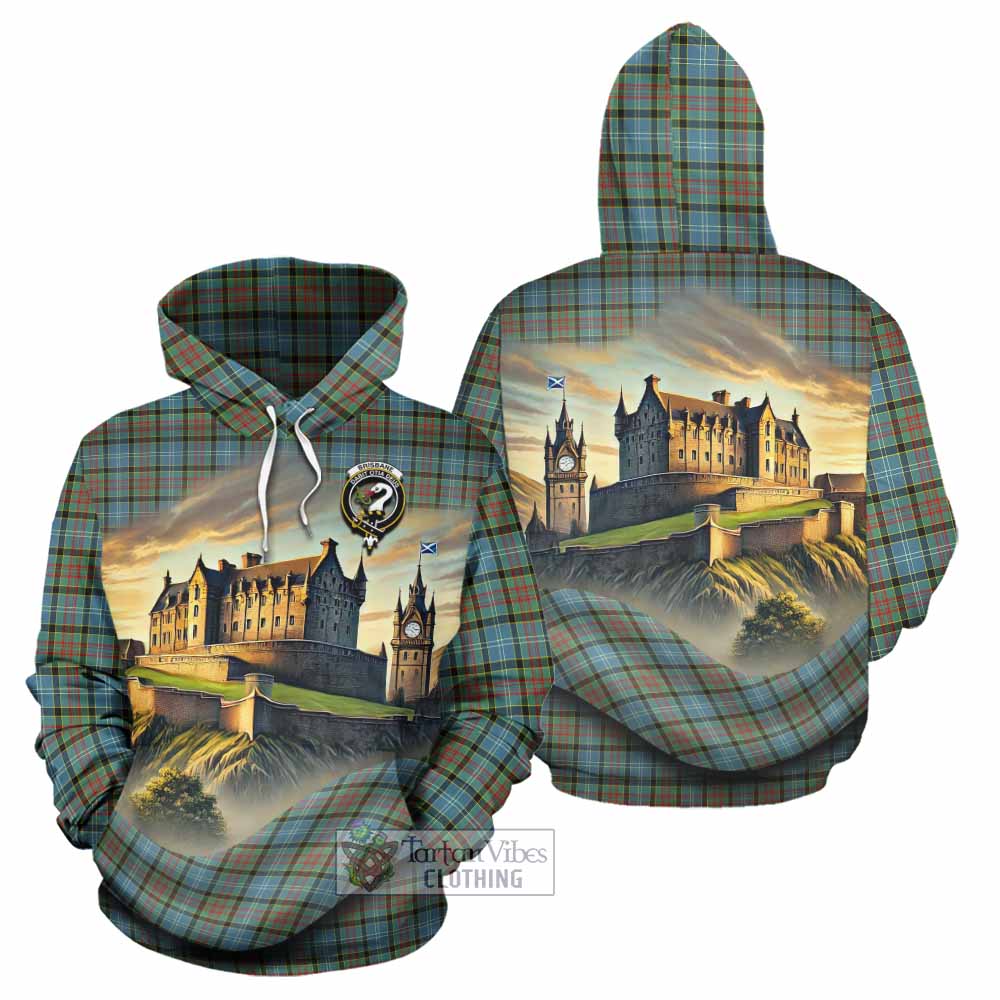 Tartan Vibes Clothing Brisbane Tartan Family Crest Hoodie with Scottish Ancient Castle Style