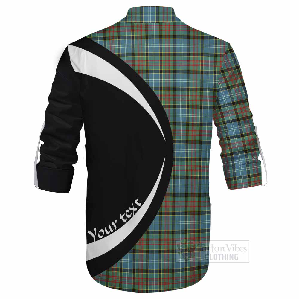 Tartan Vibes Clothing Brisbane Tartan Ghillie Kilt Shirt with Family Crest Circle Style